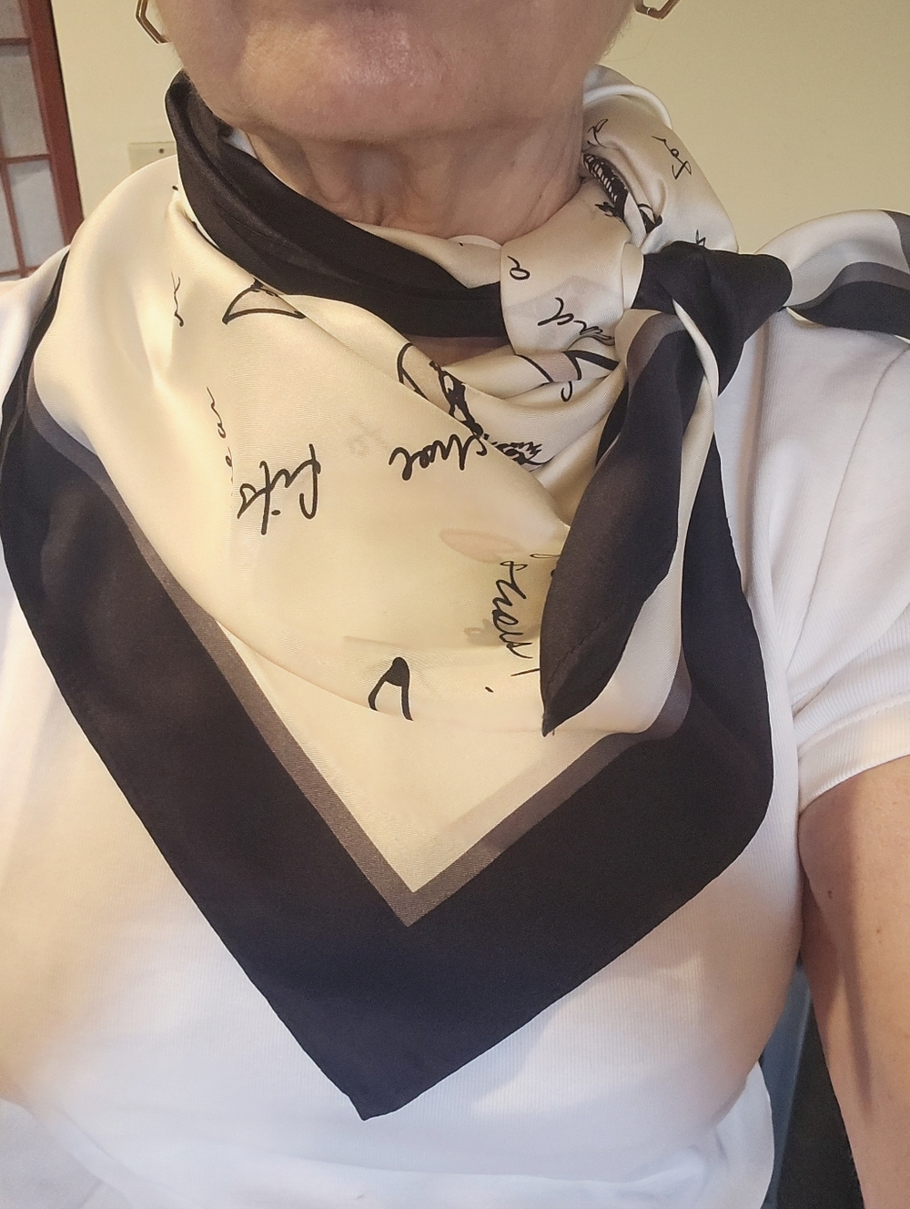 100% Silk Ann Taylor 36" Square Scarf, New With Tags!